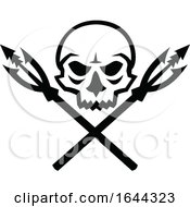 Poster, Art Print Of Skull-Crossed-Fishing-Spear-Fish-Hook-Icon