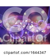 Poster, Art Print Of 3d Medical Background With Virus Cells And Defocussed Bokeh Lights