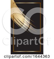 Poster, Art Print Of Golden Paint Stroke Business Card Design