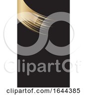 Poster, Art Print Of Golden Paint Stroke Business Card Design