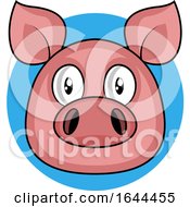 Poster, Art Print Of Cartoon Pig Face Avatar