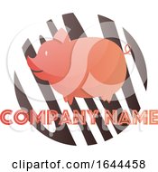 Poster, Art Print Of Profiled Pig And Sample Text
