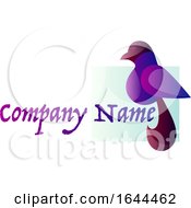 Poster, Art Print Of Purple Bird Mascot And Sample Text