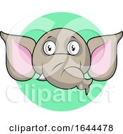 Poster, Art Print Of Cartoon Elephant Face Avatar