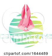 Poster, Art Print Of Pink Rabbit And Sample Text