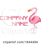 Poster, Art Print Of Pink Flamingo And Sample Text