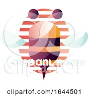 Poster, Art Print Of Bee Mascot With Sample Text And A Striped Oval