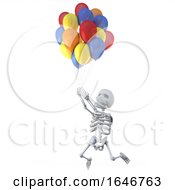3d Skeleton Takes Flight Using Some Balloons