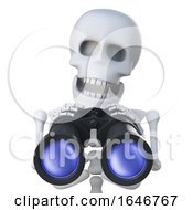3d Skeleton Is Looking At You With His Binoculars