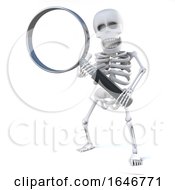 3d Skeleton Looks Through The Magnifying Glass
