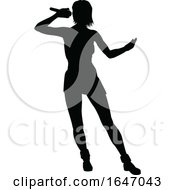 Poster, Art Print Of Singer Pop Country Or Rock Star Silhouette Woman