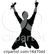 Singer Pop Country Or Rock Star Silhouette by AtStockIllustration