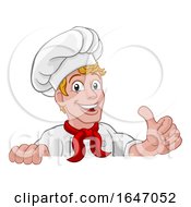 Poster, Art Print Of Chef Cook Baker Thumbs Up Cartoon