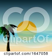 Poster, Art Print Of Sunset Tropical Scene Background