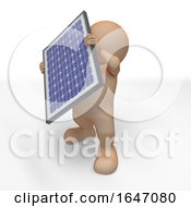 Poster, Art Print Of 3d Morph Man With Solar Panel