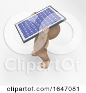 Poster, Art Print Of 3d Morph Man With Solar Panel