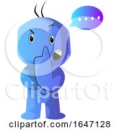Confused Thinking Blue Cartoon Man by Morphart Creations