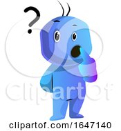 Confused Blue Cartoon Man by Morphart Creations