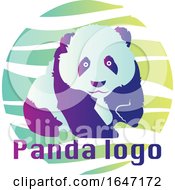 Poster, Art Print Of Panda Logo Design With Sample Text