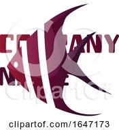 Purple Fish Logo Design With Sample Text