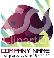 Poster, Art Print Of Piranha Logo Design With Sample Text
