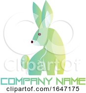 Poster, Art Print Of Rabbit Logo Design With Sample Text