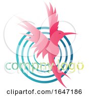 Poster, Art Print Of Pink Bird Logo Design With Sample Text