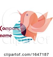 Poster, Art Print Of Bird Logo Design With Sample Text