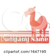 Poster, Art Print Of Pink Camel Logo Design With Sample Text