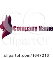 Purple Wildcat Logo Design With Sample Text