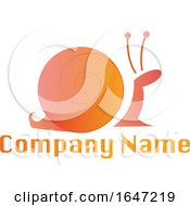 Orange Snail Logo Design With Sample Text