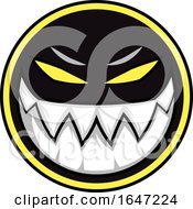 Poster, Art Print Of Black Grinning Monster Face