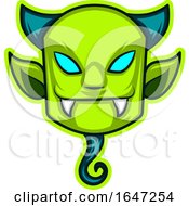 Green Devil Face