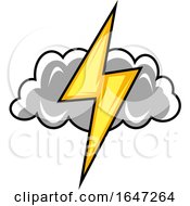 Poster, Art Print Of Lightning Bolt And Cloud