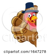 Turkey Pilgrim Hat Thanksgiving Cartoon Character