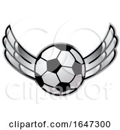 Poster, Art Print Of Winged Soccer Ball