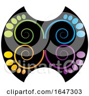 Poster, Art Print Of Colorful Feet On Black