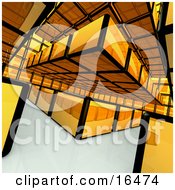 Abstract Yellow Box Background Design Clipart Illustration Graphic by 3poD