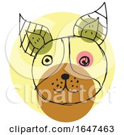 Sketched Dog Face by Cherie Reve