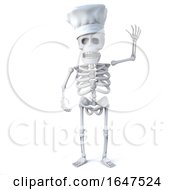 3d Skeleton Chef Waves Hello by Steve Young