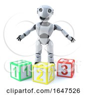 3d Robot Teaches Math With Some Counting Blocks
