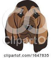 Poster, Art Print Of Blood Hound Dog Face