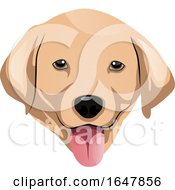 Yellow Labrador Dog Face by Morphart Creations