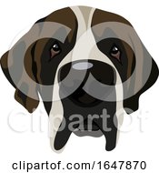 Saint Bernard Dog Face by Morphart Creations