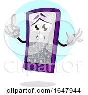 Cell Phone Mascot Character With Numbers On The Screen