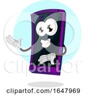 Poster, Art Print Of Cell Phone Mascot Character Presenting