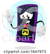 Poster, Art Print Of Cell Phone Mascot Character Waving