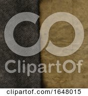 Poster, Art Print Of Grunge Paper On A Metallic Texture Background