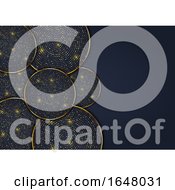 Poster, Art Print Of Abstract Design Background With Elegant Gold Dot Circles