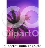 Palm Tree Silhouette On Gradient Background